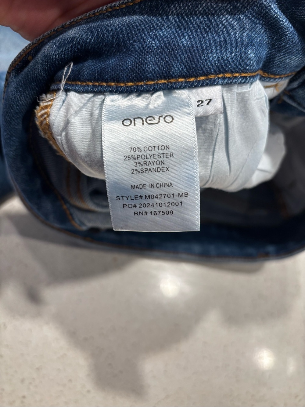 Oneso High Rise Wide Leg jeans - size 27 - Picture 5 of 8